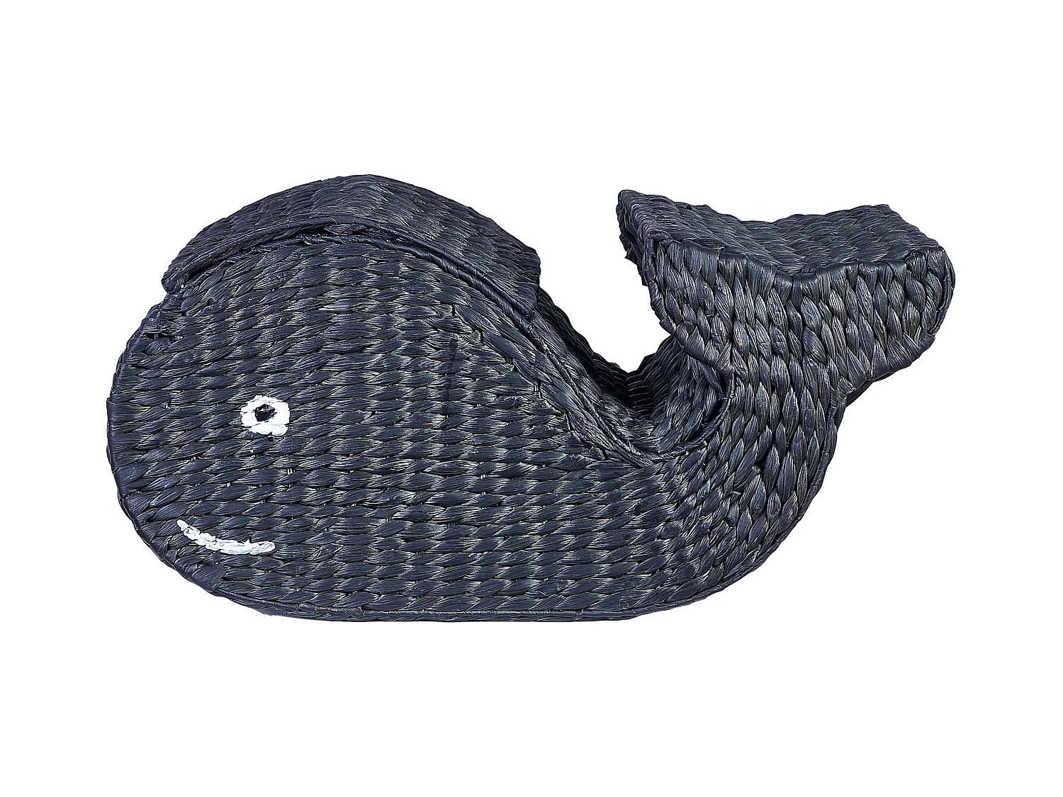 Kosz na zabawki Wieloryb ORANIA Plecionka Czarny