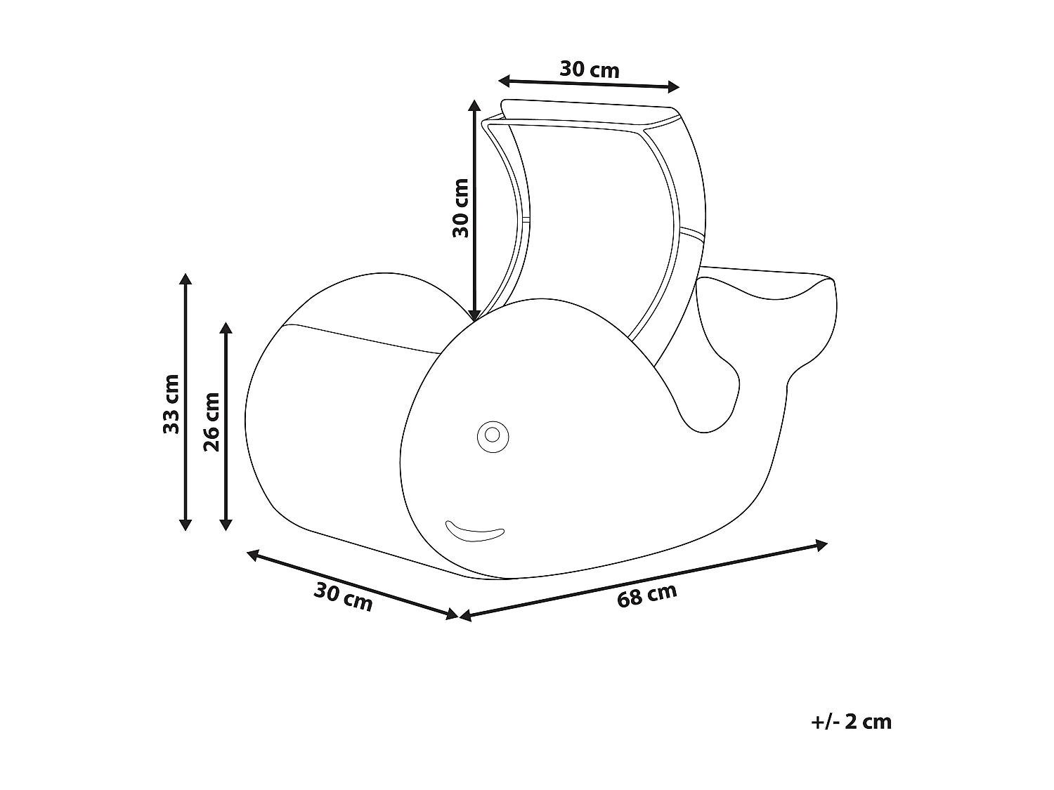 Panier enfants Baleine ORANIA Osier Noir
