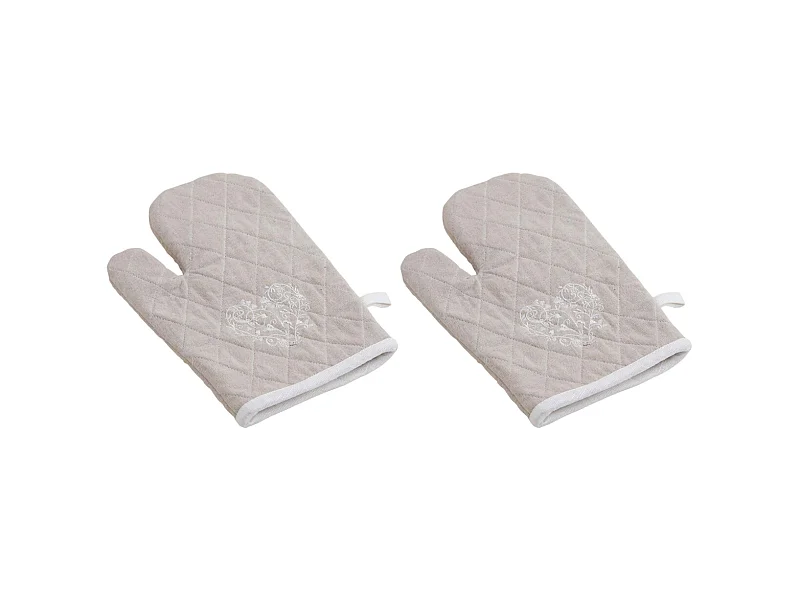 Gant de cuisine en lin et coton (Lot de 2)
