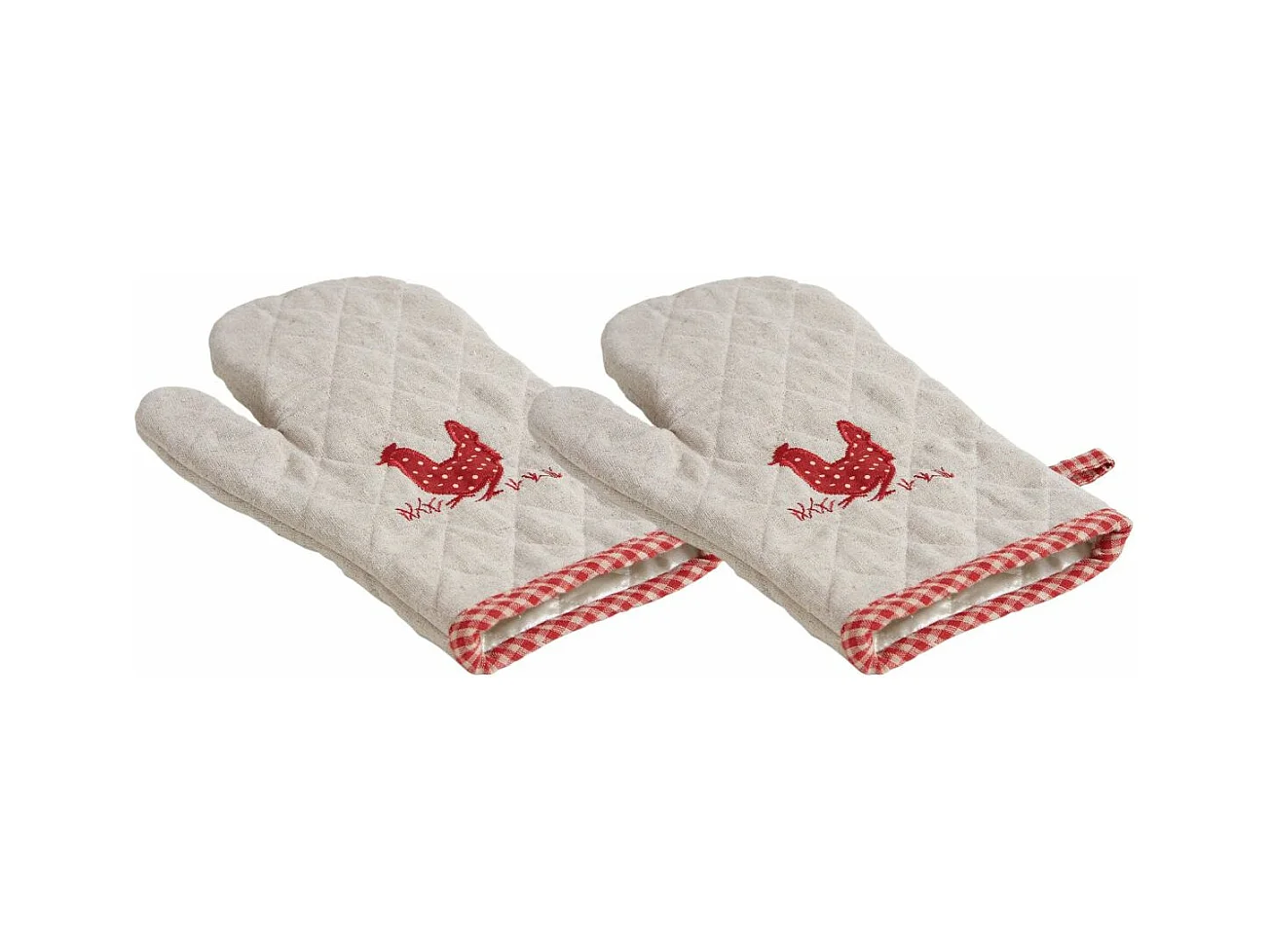 Gant de cuisine motif poule (Lot de 2)