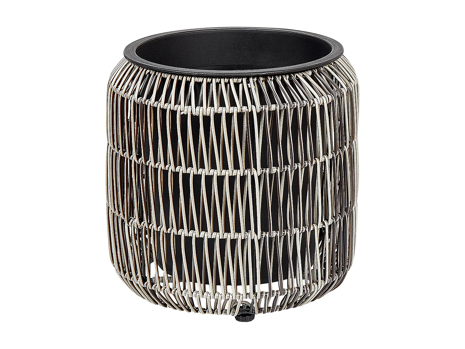 Conjunto de 2 vasos para plantas BRODIEA Ratan sintético 26/45 cm Castanho claro