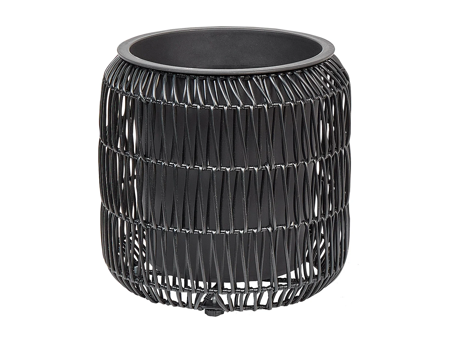 Lot de 2 pots de fleurs BRODIEA 26/45 cm Noir