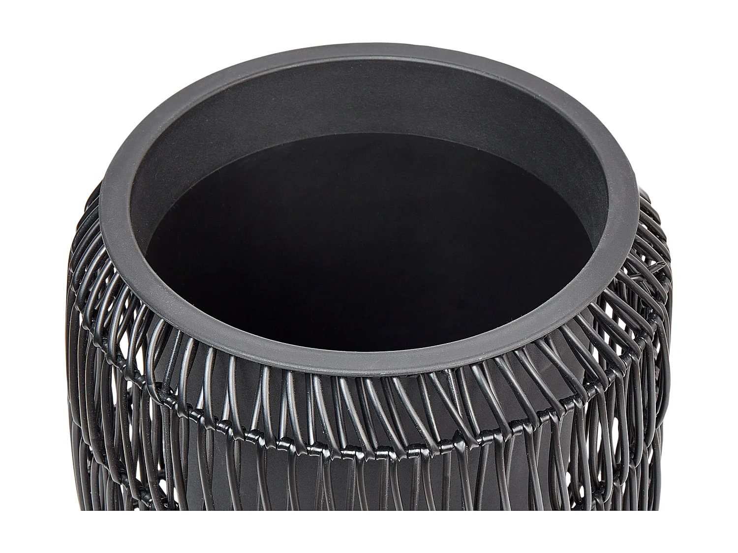 Lot de 2 pots de fleurs BRODIEA 26/45 cm Noir