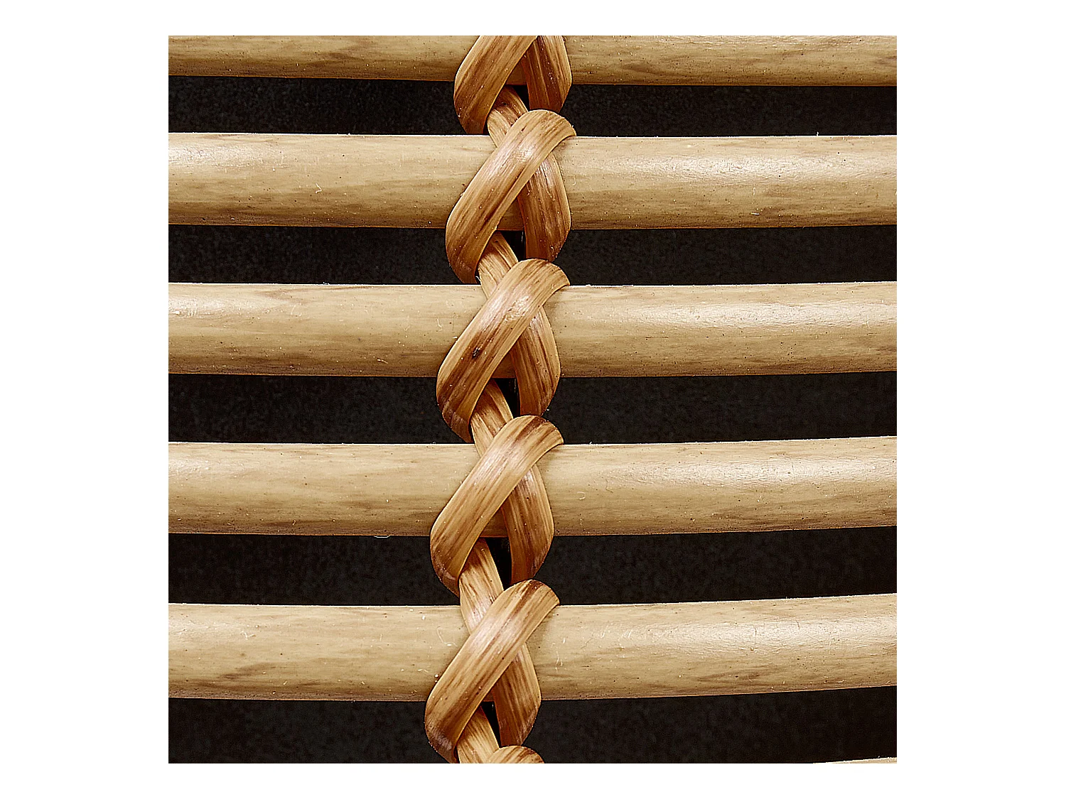 Set van 2 verhoogde bloempotten BORAGO PE rotan 20/21 cm Natuurlijk