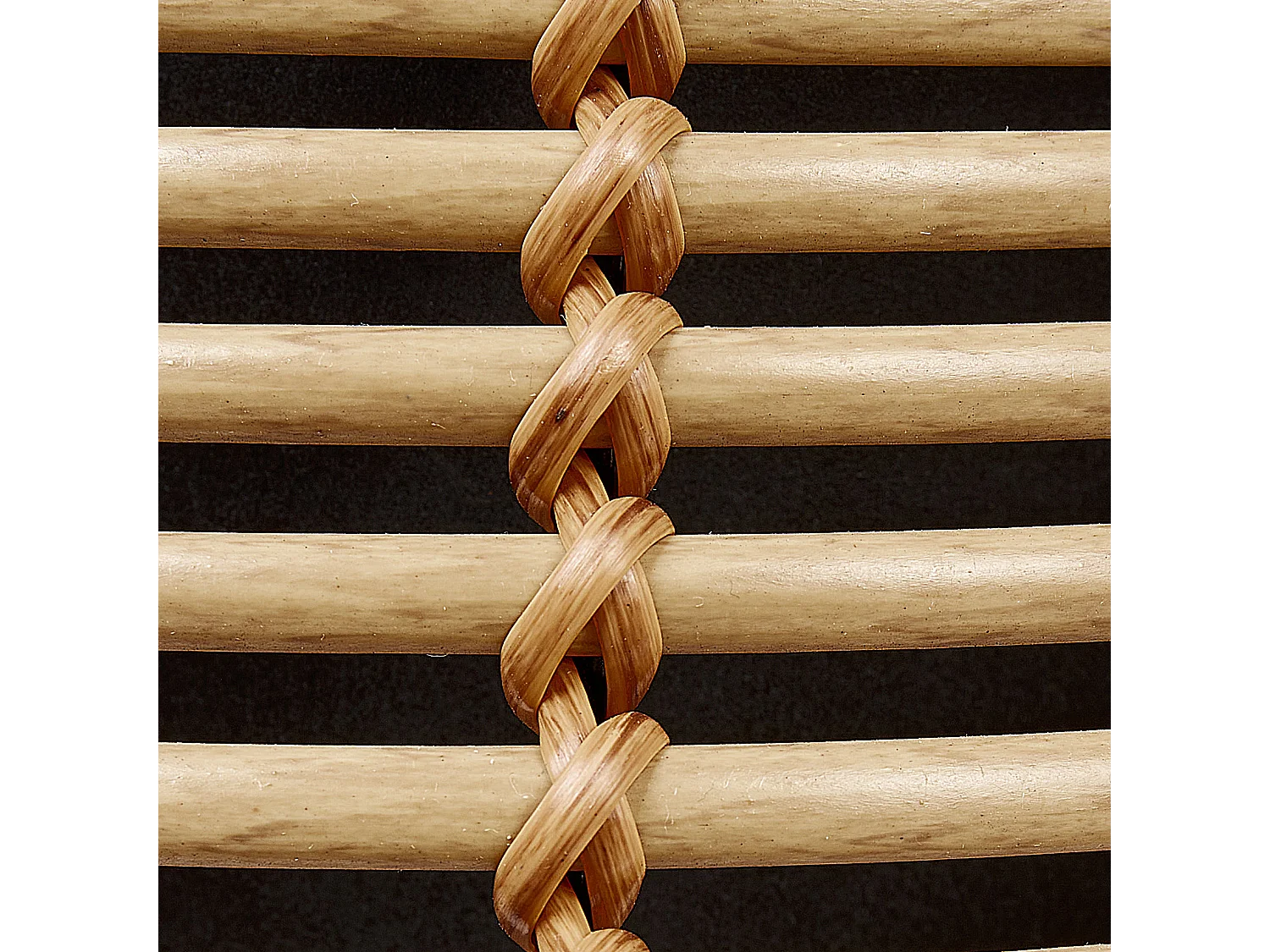 Conjunto de 2 vasos de plantas com pés BORAGO Ratan sintético 20/21 cm Natural