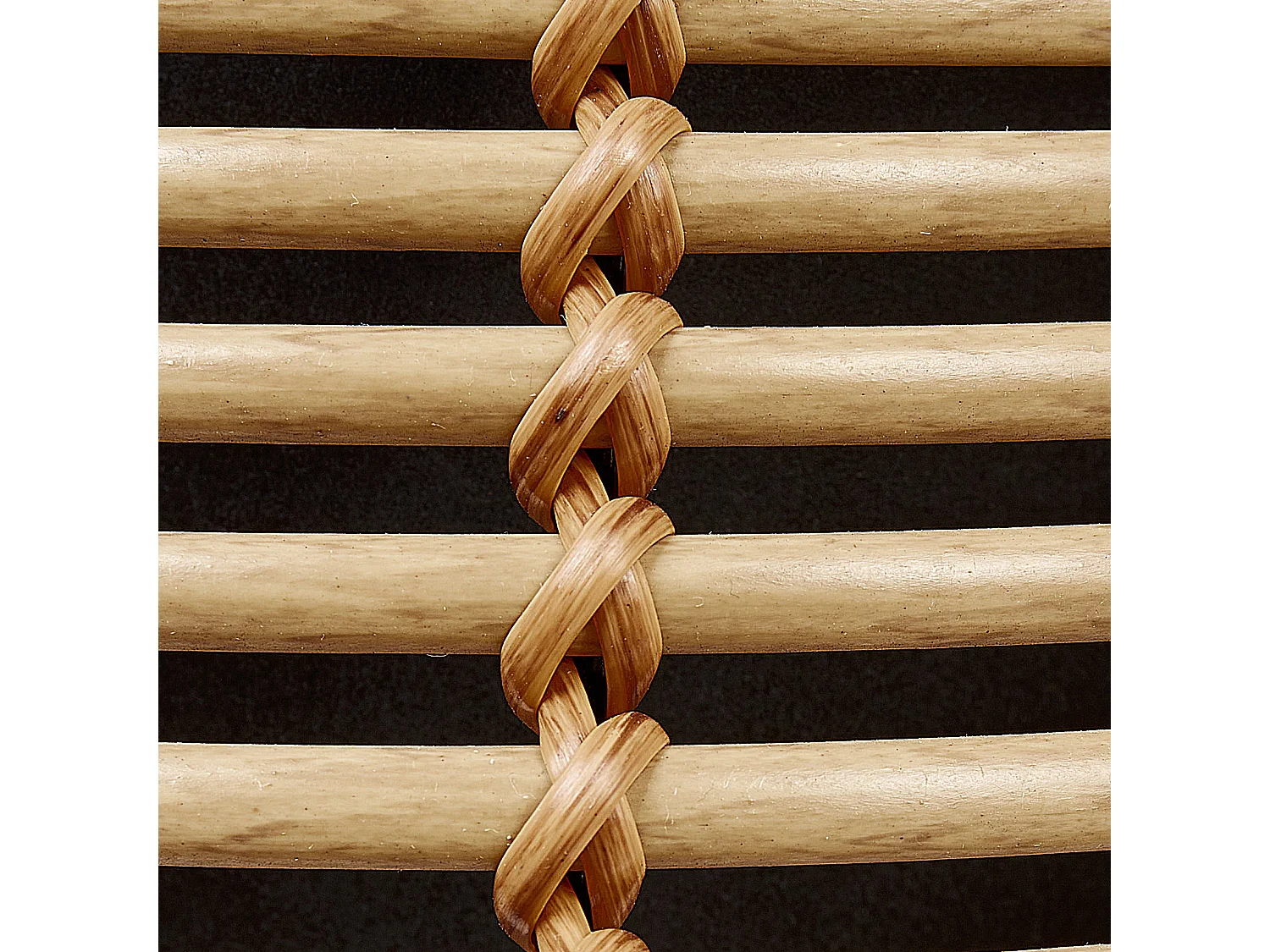 Set di 2 vasi rialzati per piante BORAGO Rattan sintetico 20/21 cm Naturale