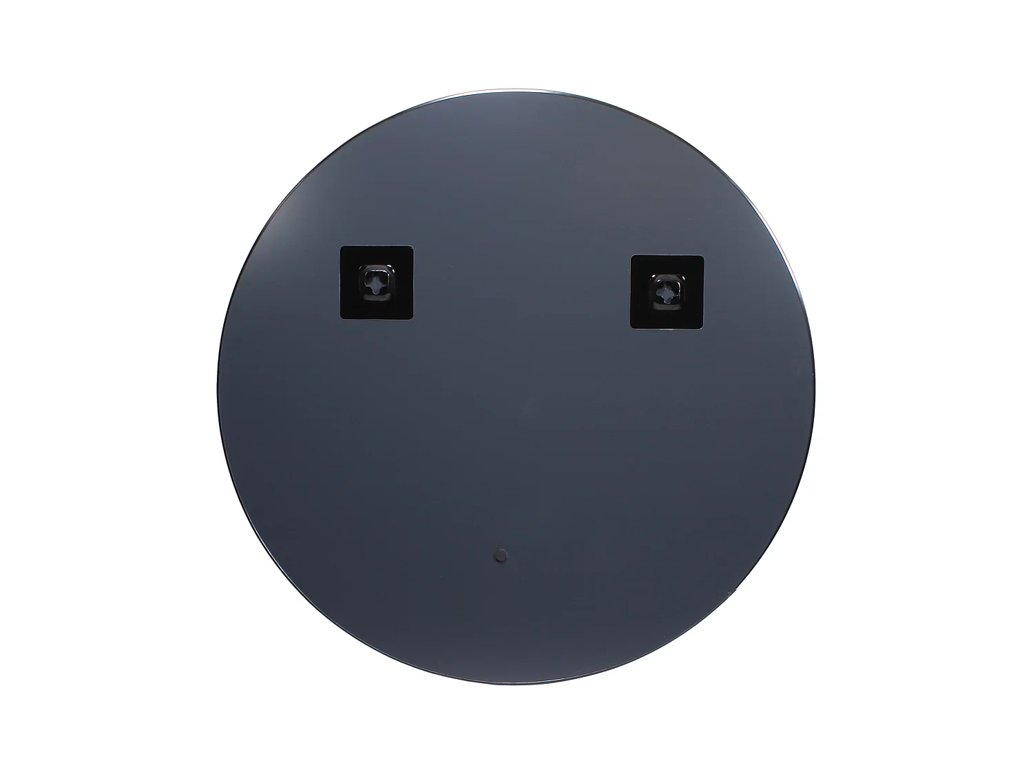 Miroir Extra Plat Rond 55cm M6 Noir Noir