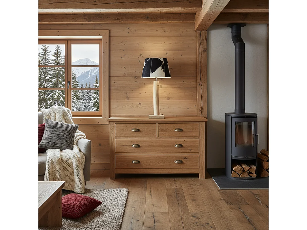 Abat-jour en peau de vache