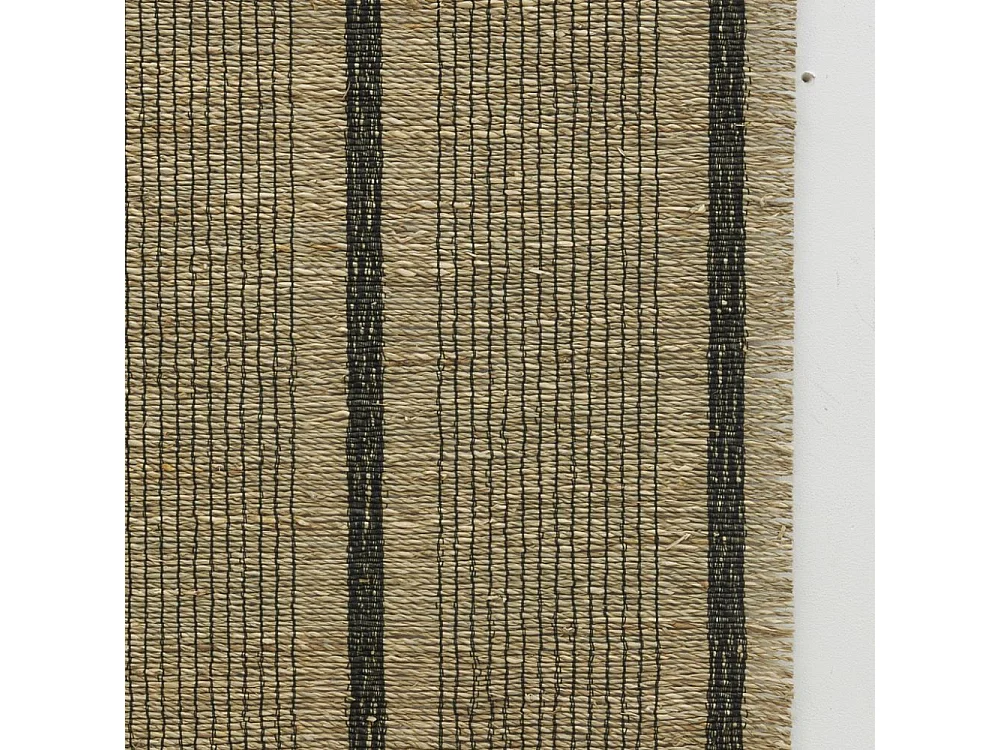 Linge de table en jonc naturel et noir Sets de table