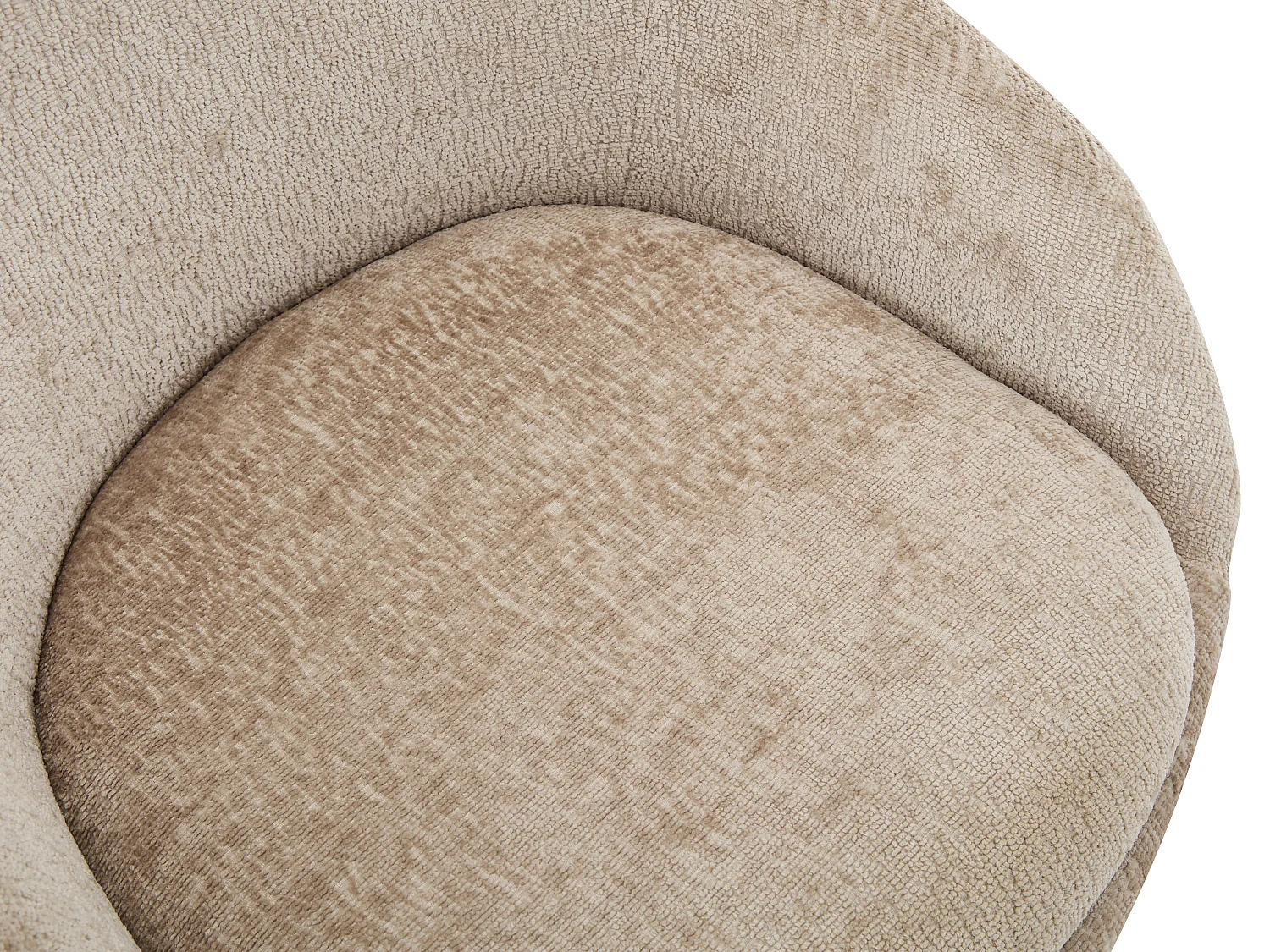 Chaise de bureau - Velours - Beige - Hauteur réglable - NAODY