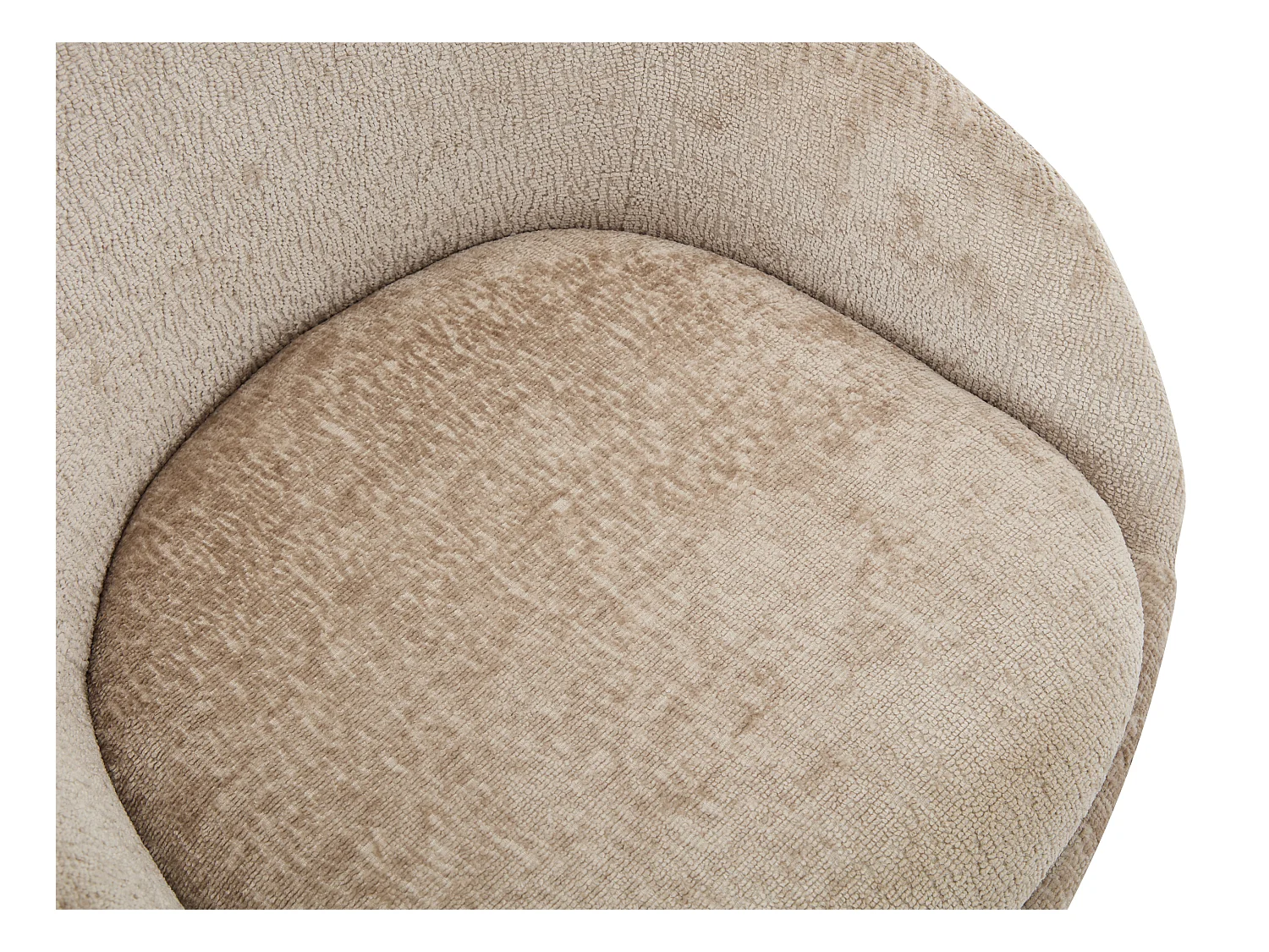 Kontorstol - Fløjl - Beige - Justerbar højde - NAODY