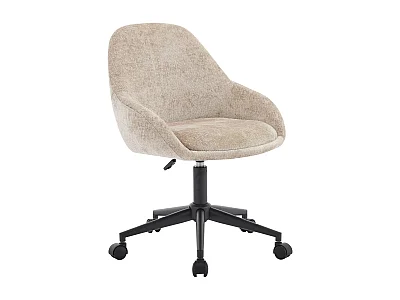 Bureaustoel - Fluweel - Beige - Afstelbare hoogte - NAODY