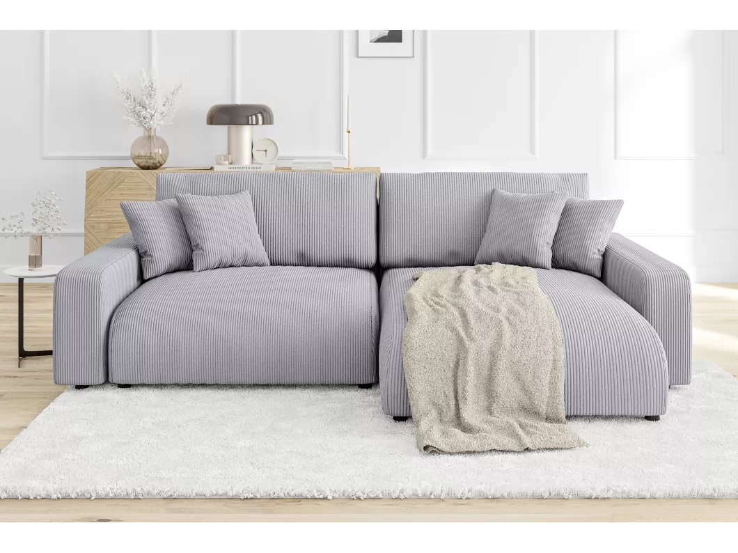 Kauf Unique Phoebe Ecksofa mit Bettfunktion und Bettkasten in Cord-Stoff schöner Sitzkomfort