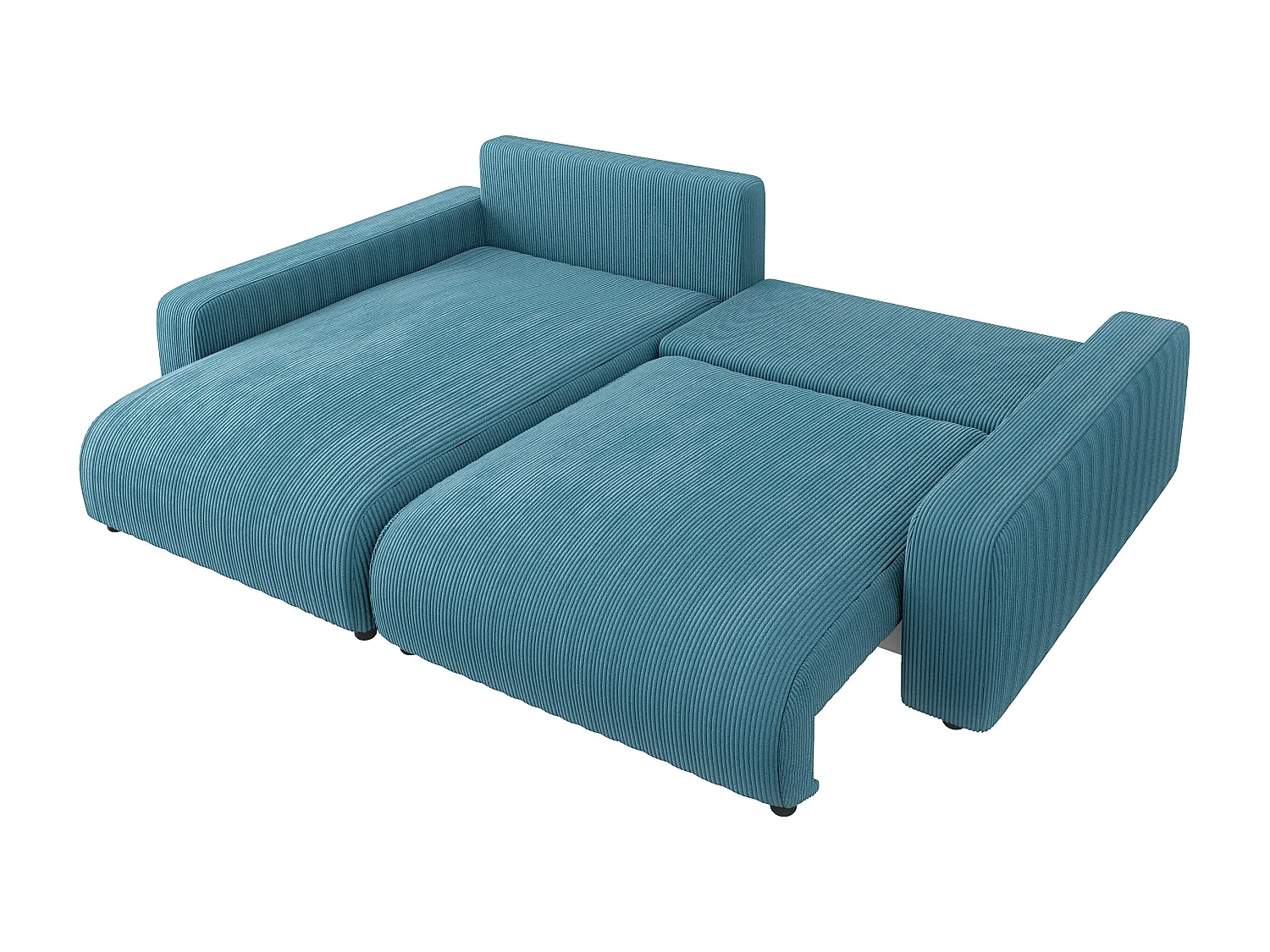 Emma-  Ecksofa mit Bettfunktion und Bettkasten in Cord-Stoff schöner Sitzkomfort