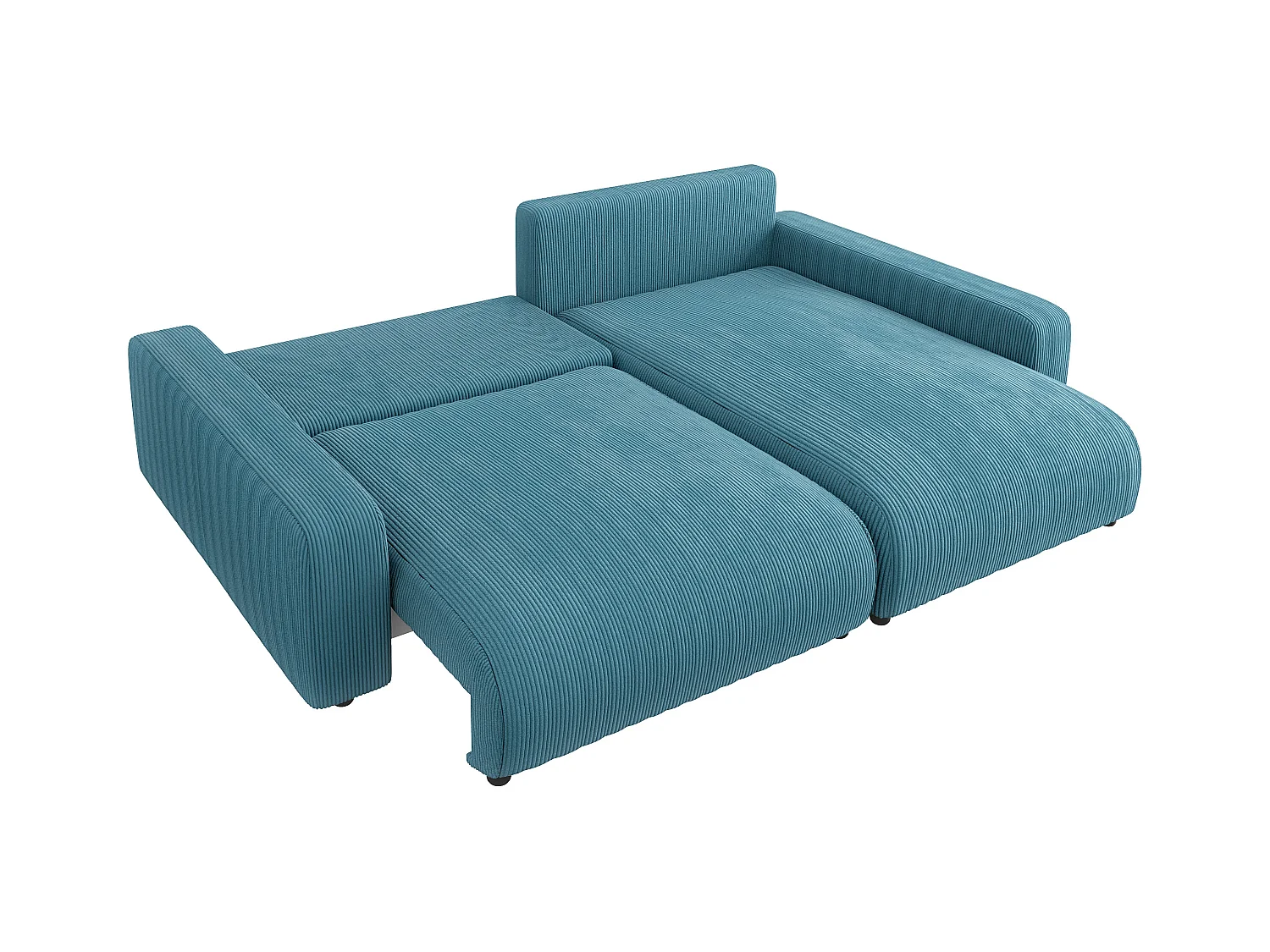 Emma-  Ecksofa mit Bettfunktion und Bettkasten in Cord-Stoff schöner Sitzkomfort