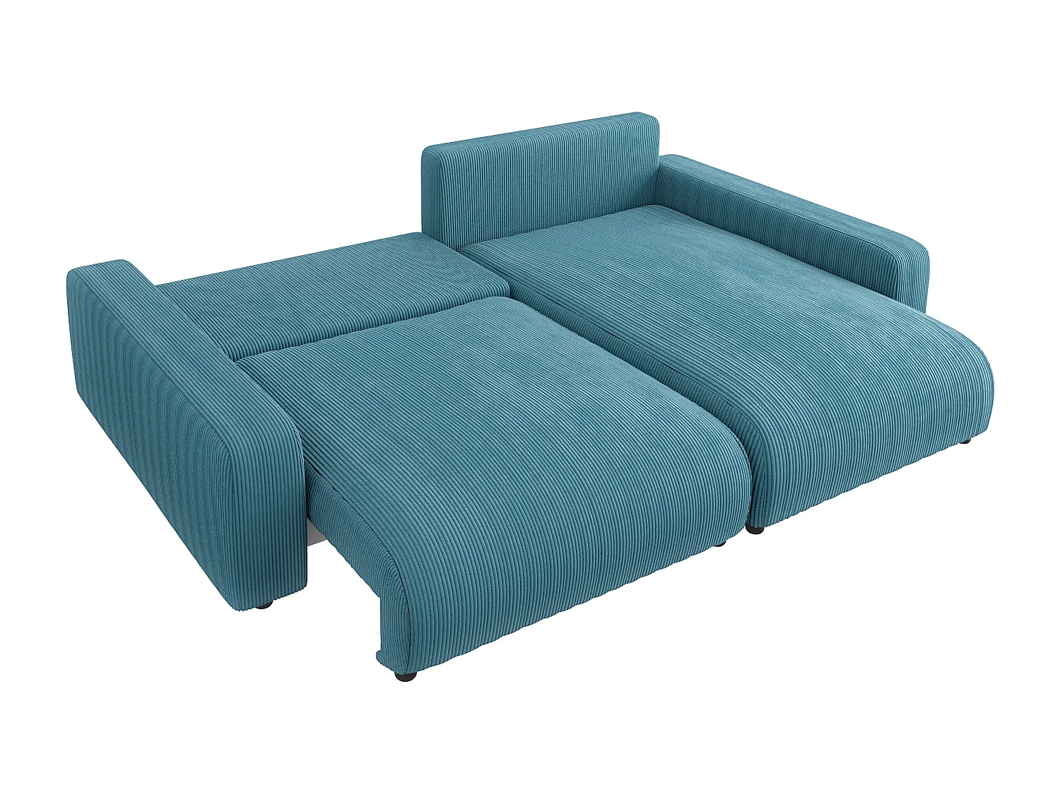 Emma-  Ecksofa mit Bettfunktion und Bettkasten in Cord-Stoff schöner Sitzkomfort