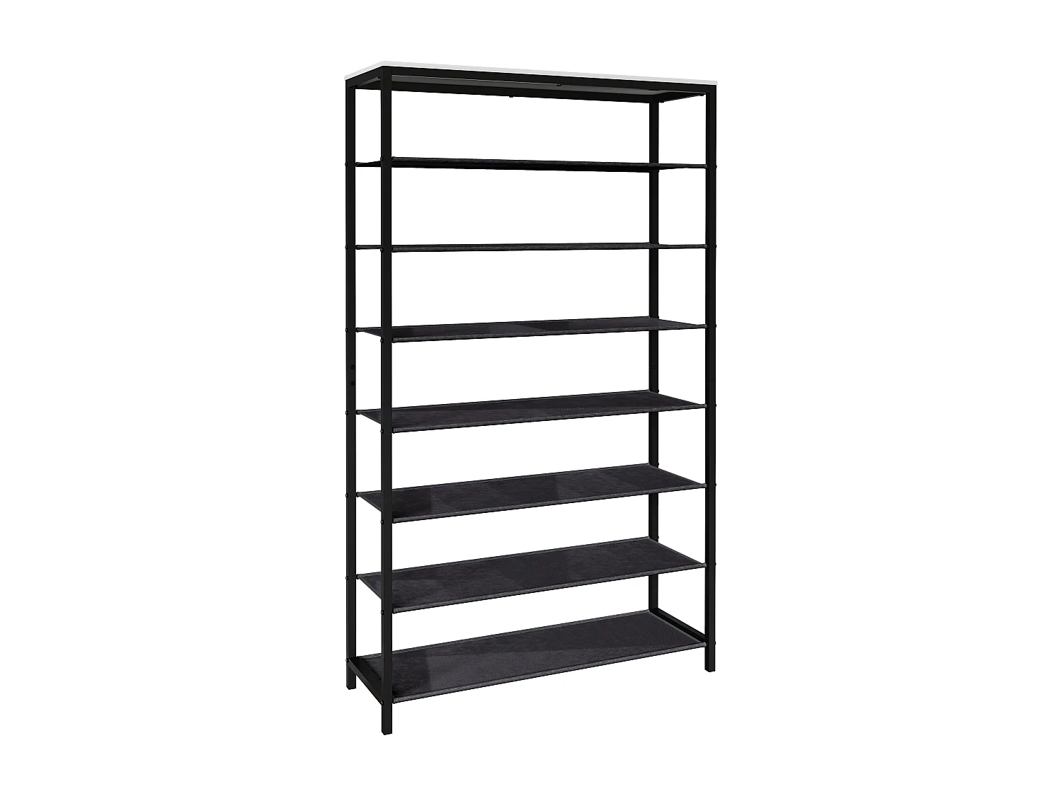 Prateleira de sapatos VCM | Dimensões aprox. A. 152 x L. 90 x P. 30 cm | Sapatos em estilo industrial | Prateleira com 7 compartimentos - Taliro (Branco)