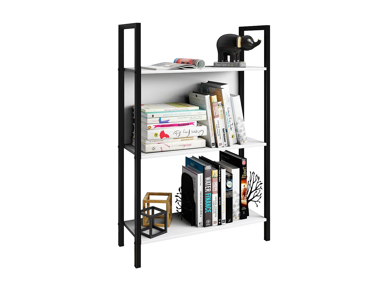 Stand Rack Flakos White H. 100 x W. 56 x D. 24 cm