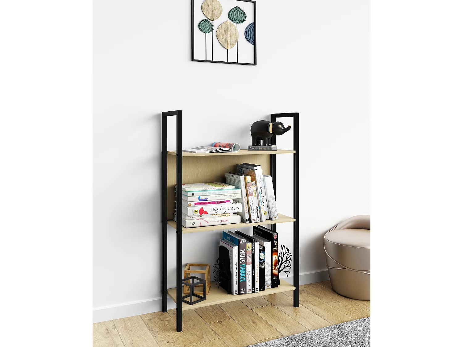 Metal Stand Shelf Książki Flakos 3px