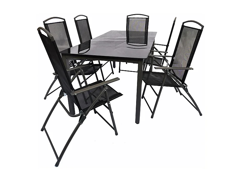 7-tlg Sitzgruppe Gartenmöbel Tisch Stühle Set 189S