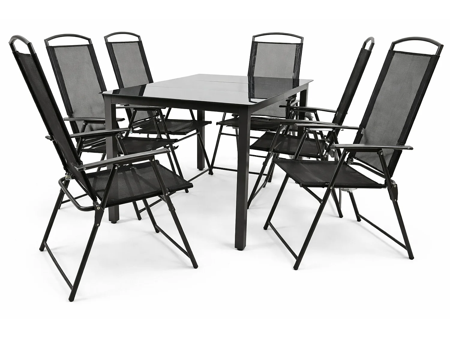 7 pcs Groupe de sièges Meubles de jardin Ensemble 140S