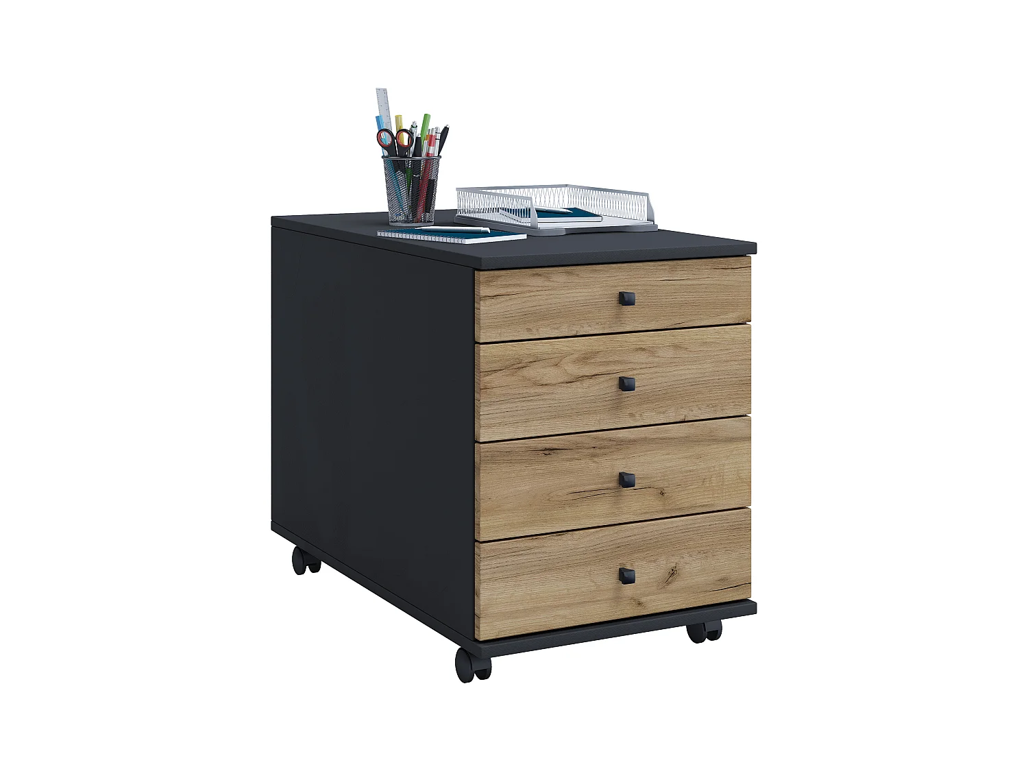 Rollcontainer Bürocontainer Schublade Lona 75 cm