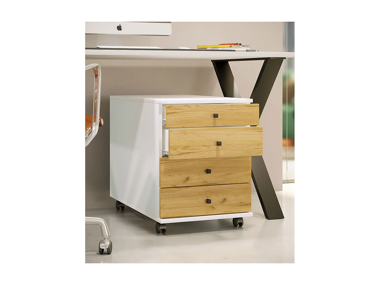 Rollcontainer Bürocontainer Schublade Lona 75 cm