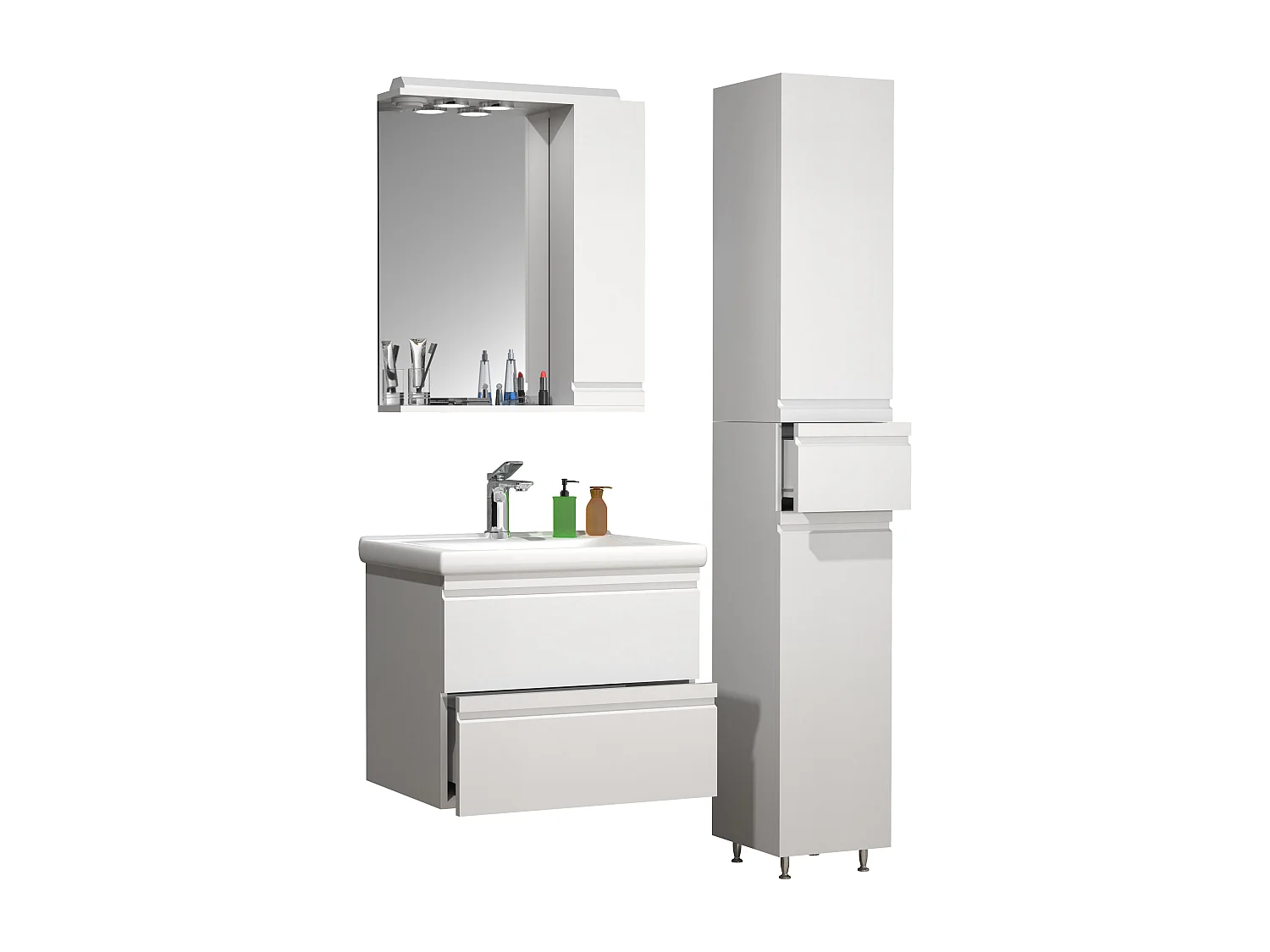 Lavabo de muebles de baño Silora Blanco AL. 180 x AN. 90 x P. 46 cm