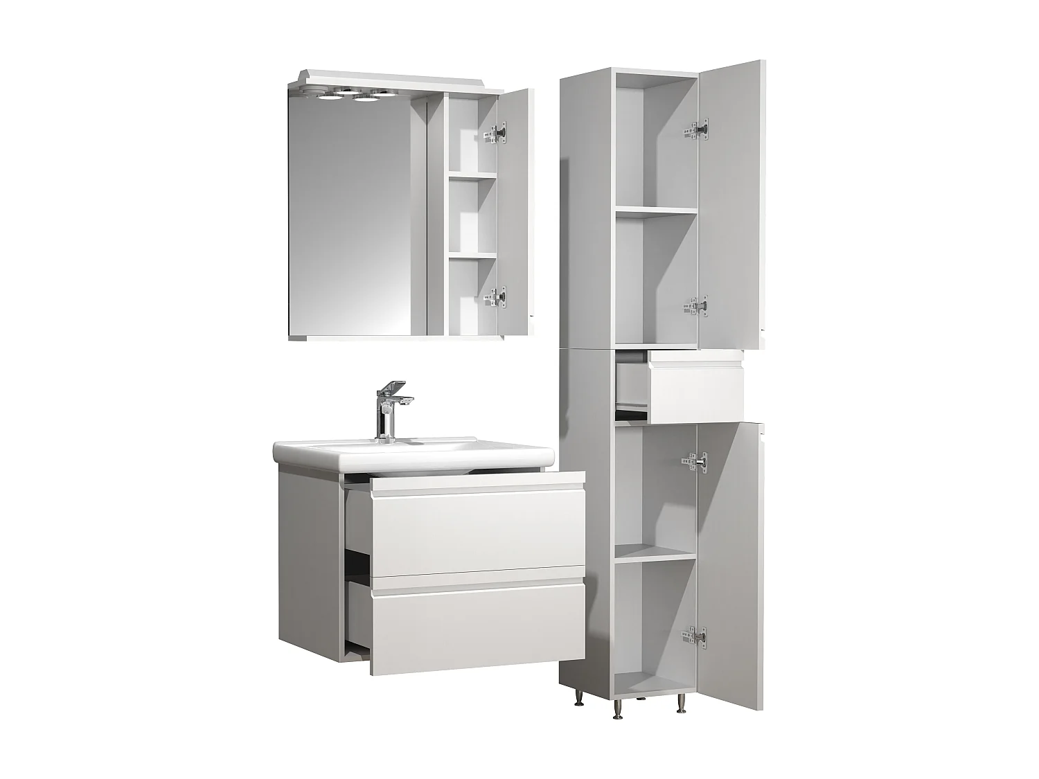 Lavabo de muebles de baño Silora Blanco AL. 180 x AN. 90 x P. 46 cm