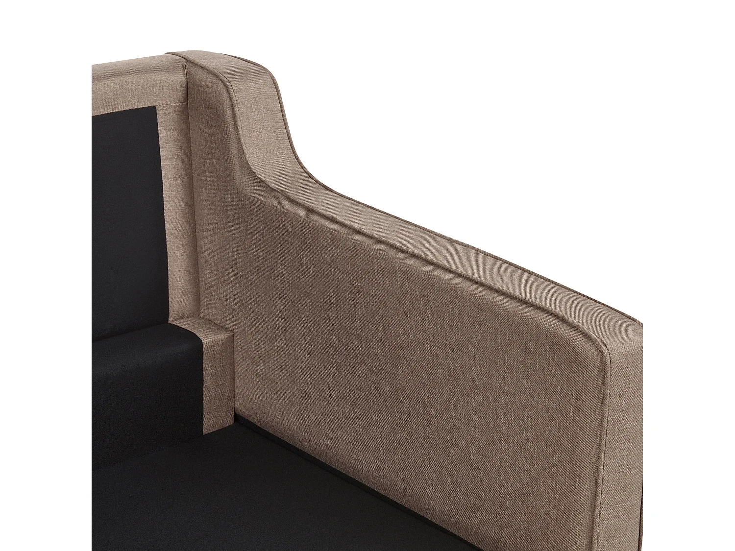 Sofá LOKKA Tela Marrón claro 3 plazas