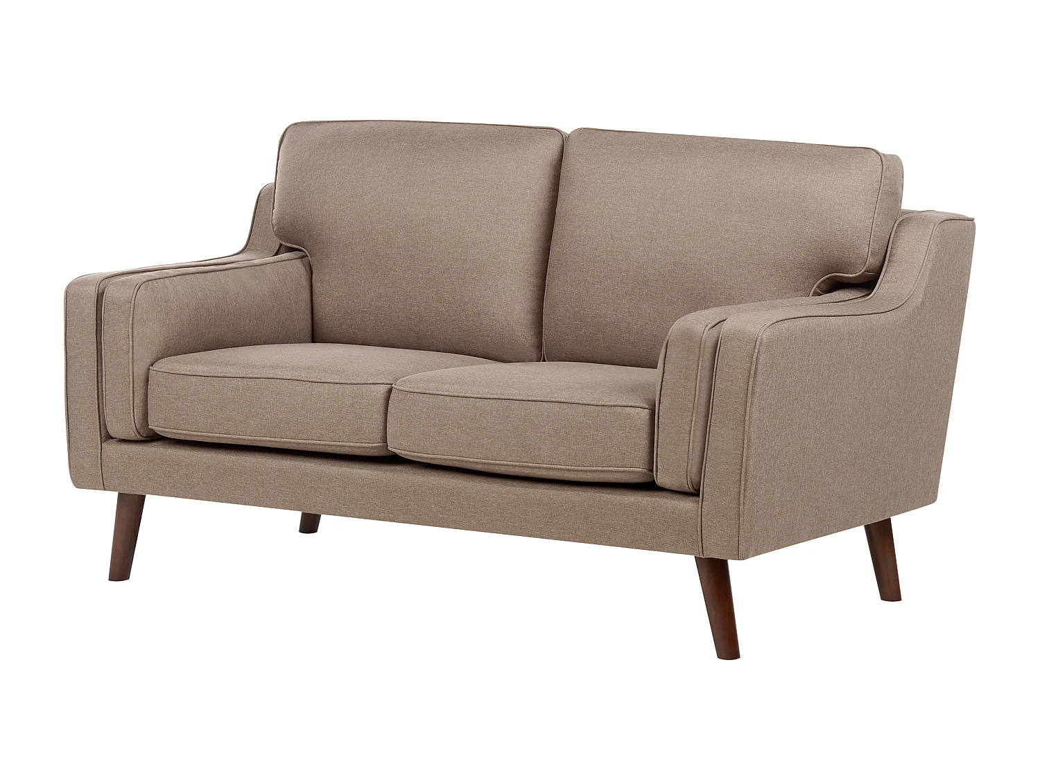 Canapé 2 places LOKKA Tissu Marron clair