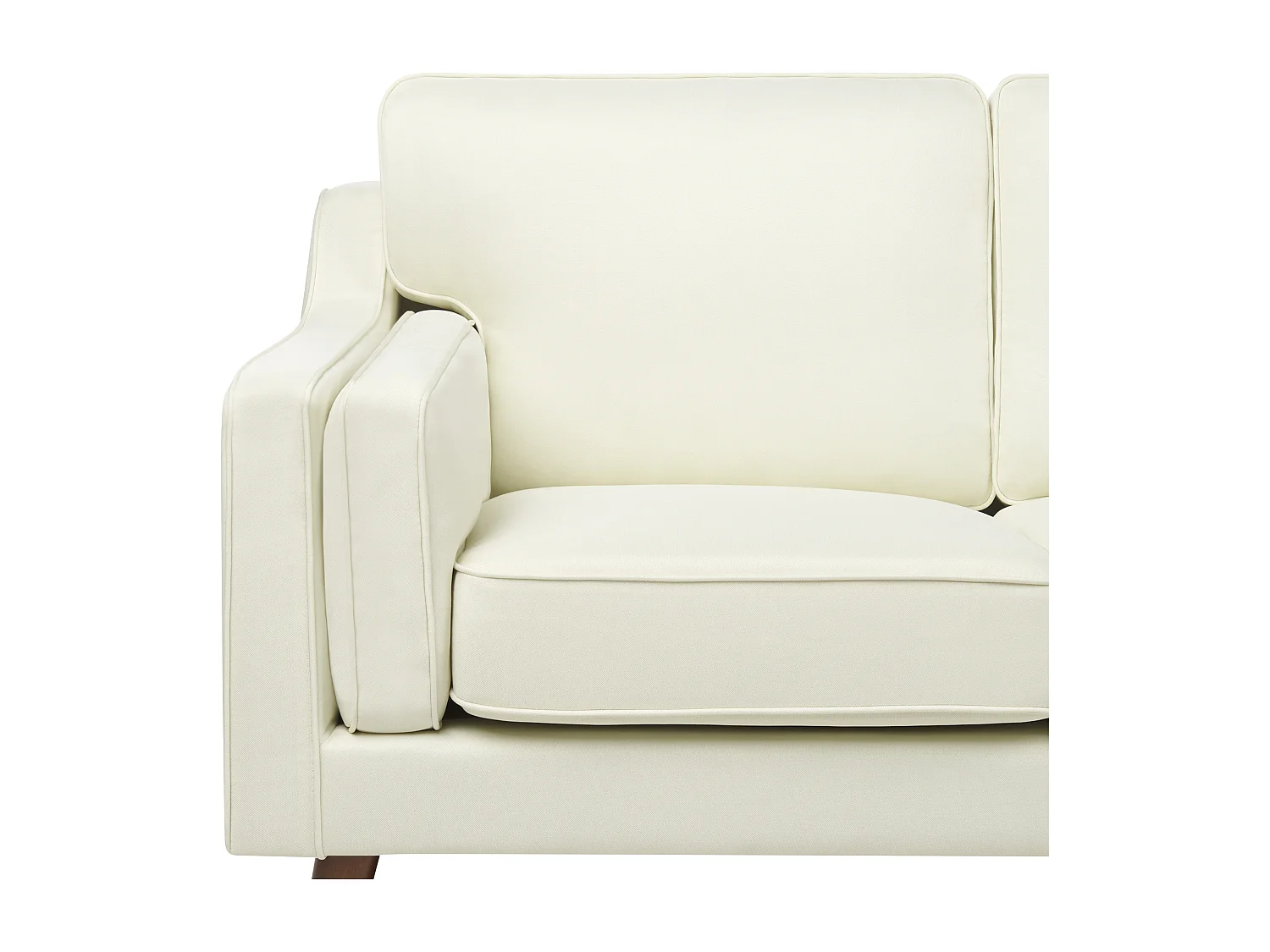 Sofá LOKKA Tecido Branco creme 3 lugares