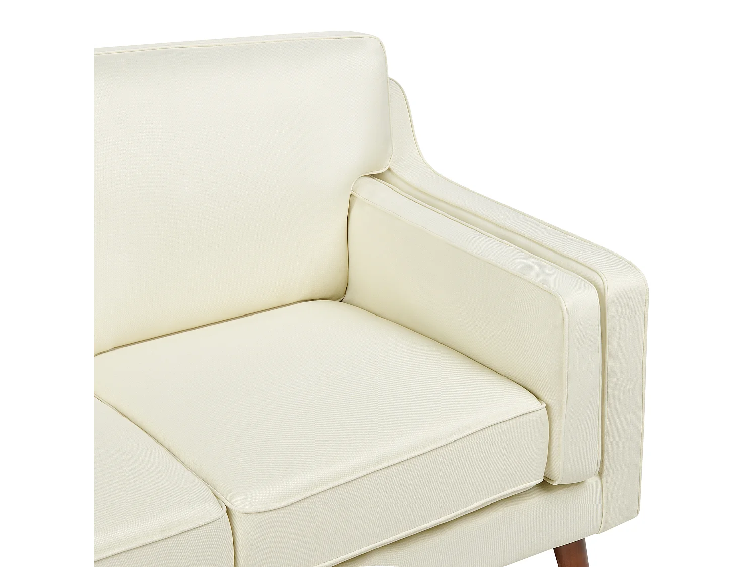 Sofá LOKKA Tecido Branco creme 3 lugares