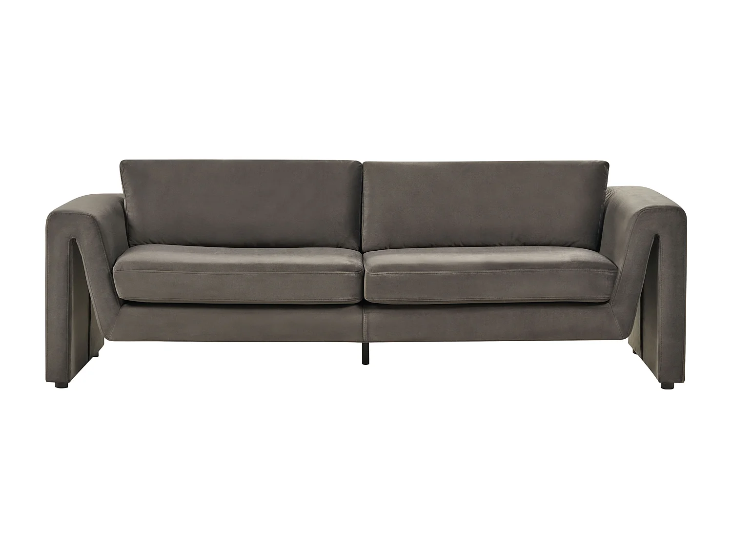 Canapé 3 places MAUNU Velours Gris graphite