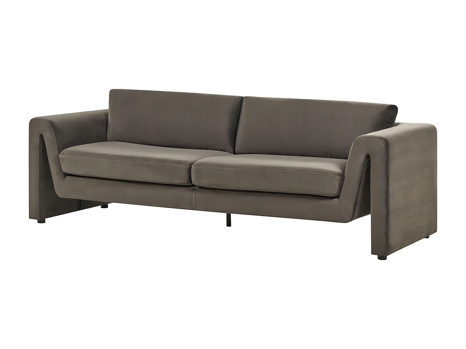 Canapé 3 places MAUNU Velours Gris graphite