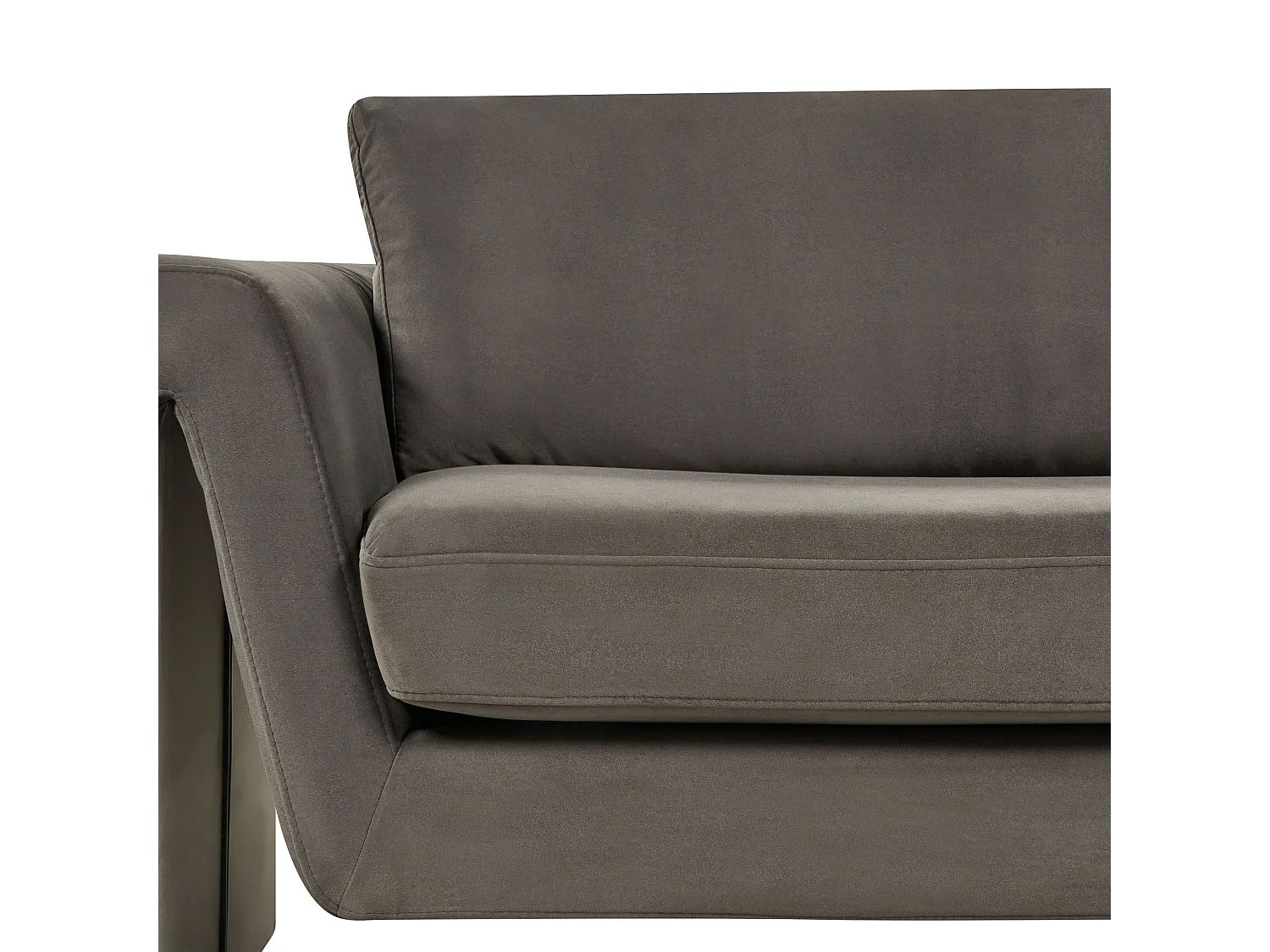 Sofá MAUNU Veludo Cinzento grafite 3 lugares