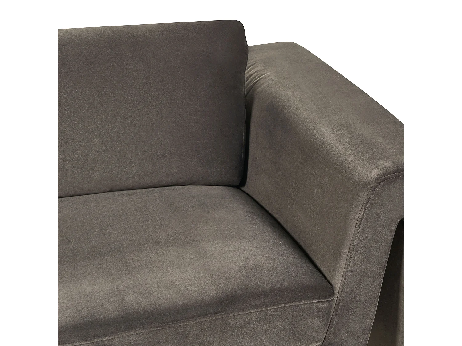 Sofá MAUNU Veludo Cinzento grafite 3 lugares