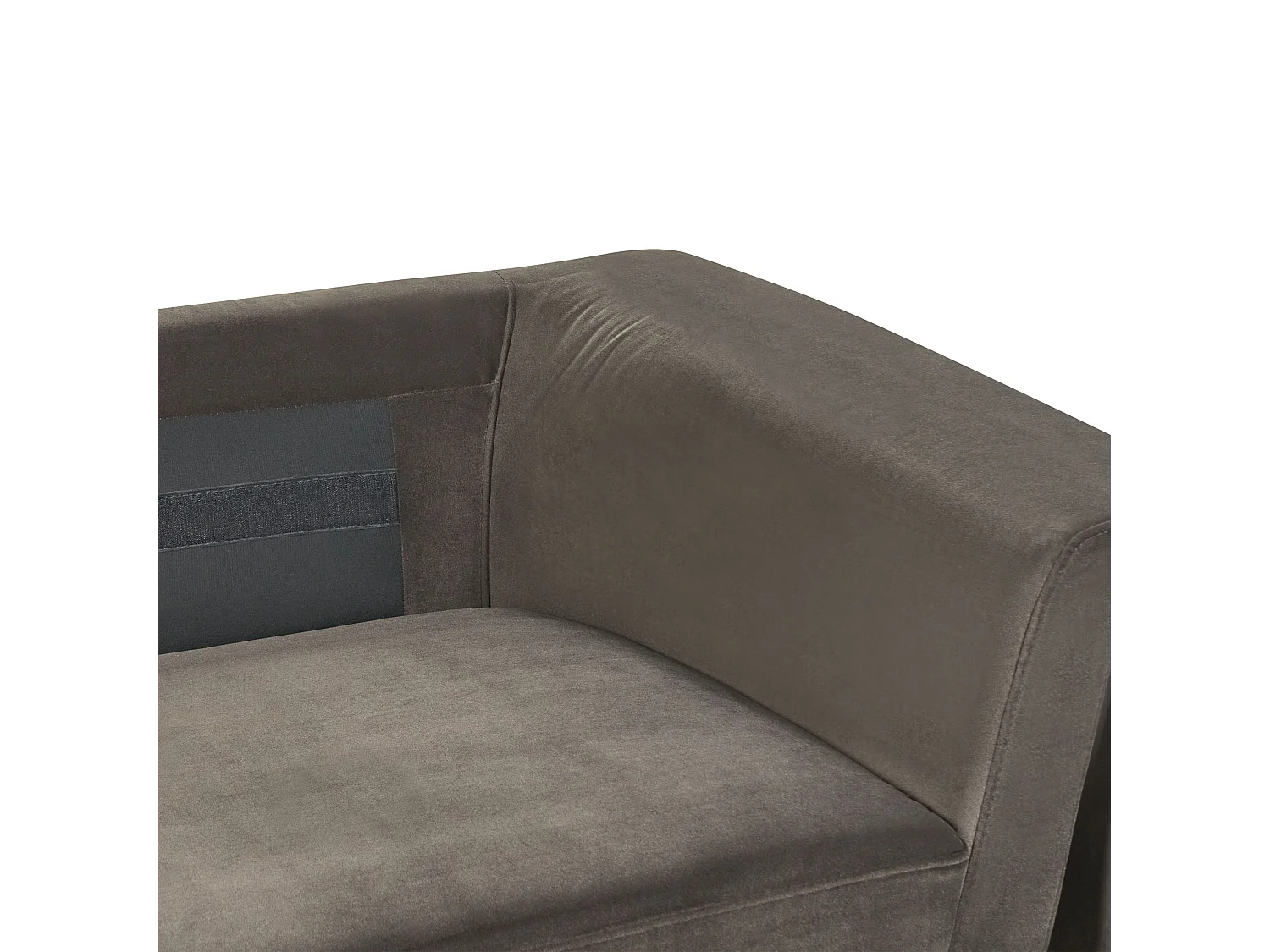 Sofá MAUNU Veludo Cinzento grafite 3 lugares