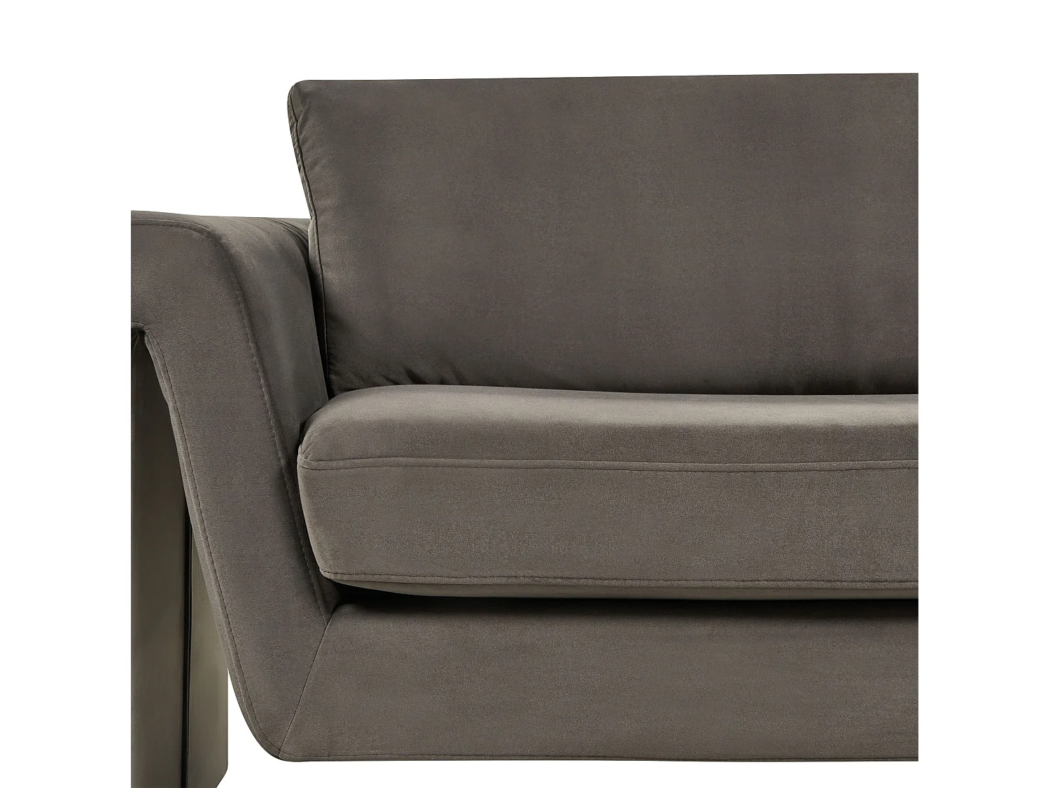 Canapé MAUNU Velours Gris graphite 3 places