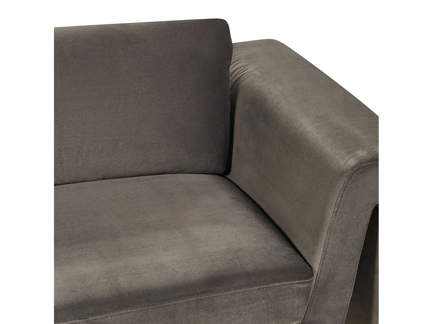 Canapé MAUNU Velours Gris graphite 3 places