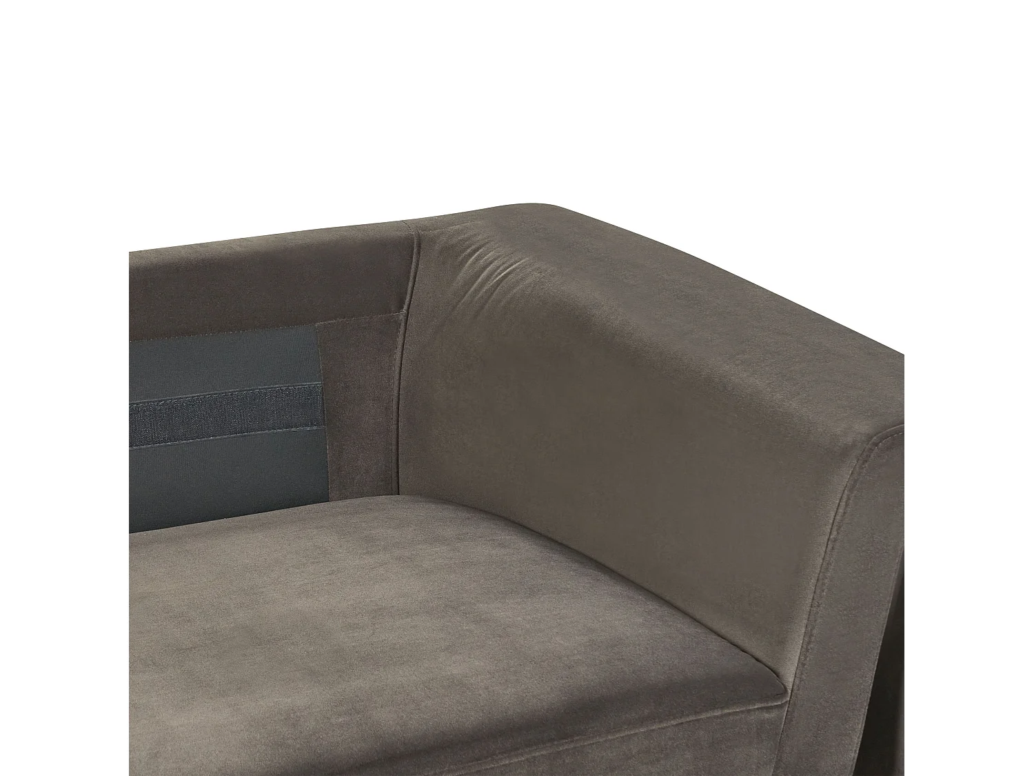 Canapé MAUNU Velours Gris graphite 3 places