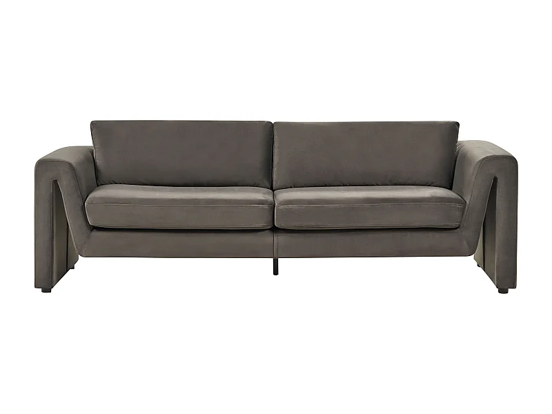 Bank MAUNU Fluweel Grafietgrijs 3-zitter