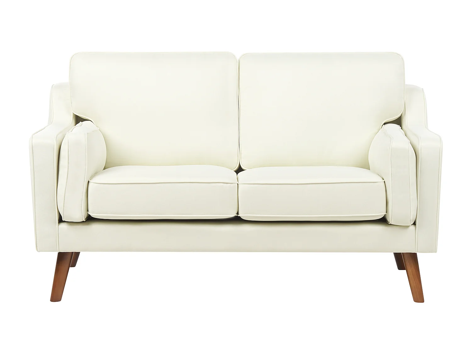 Sofá LOKKA Tecido Branco creme 2 lugares