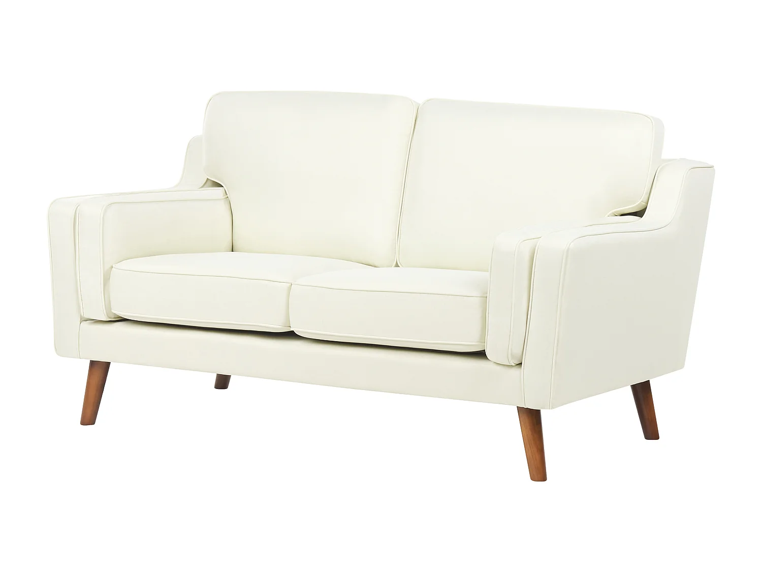 Sofá LOKKA Tecido Branco creme 2 lugares