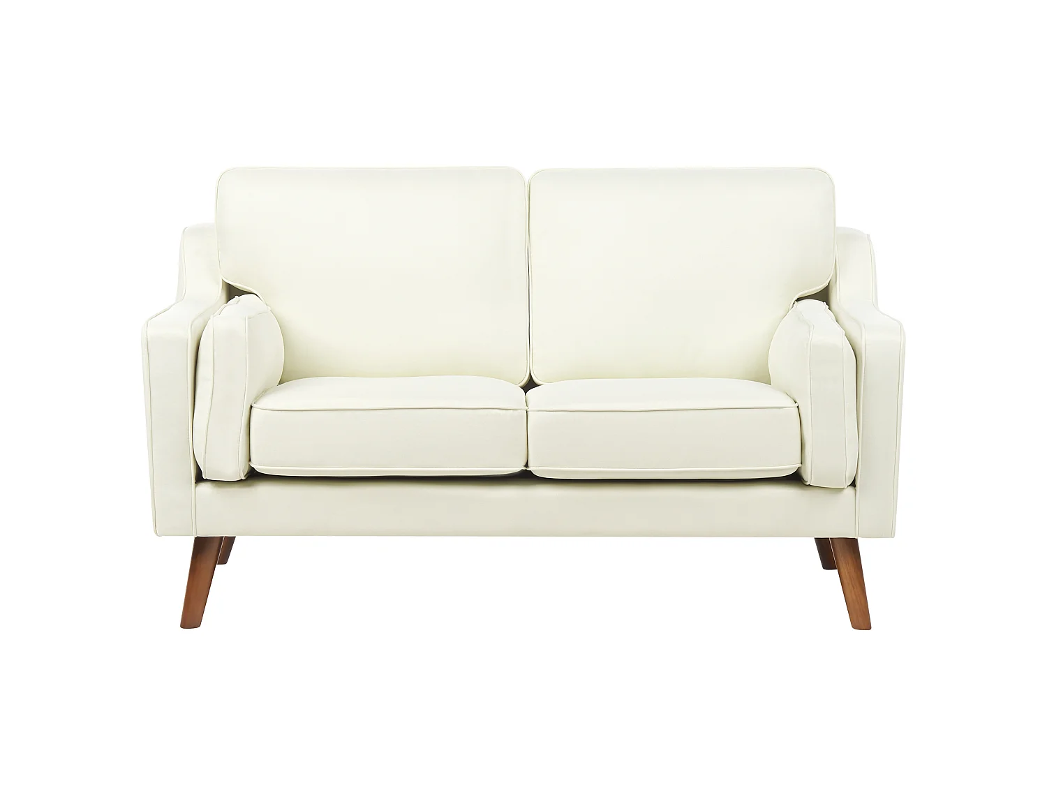Sofa LOKKA Stoff Cremeweiss 2-Sitzer