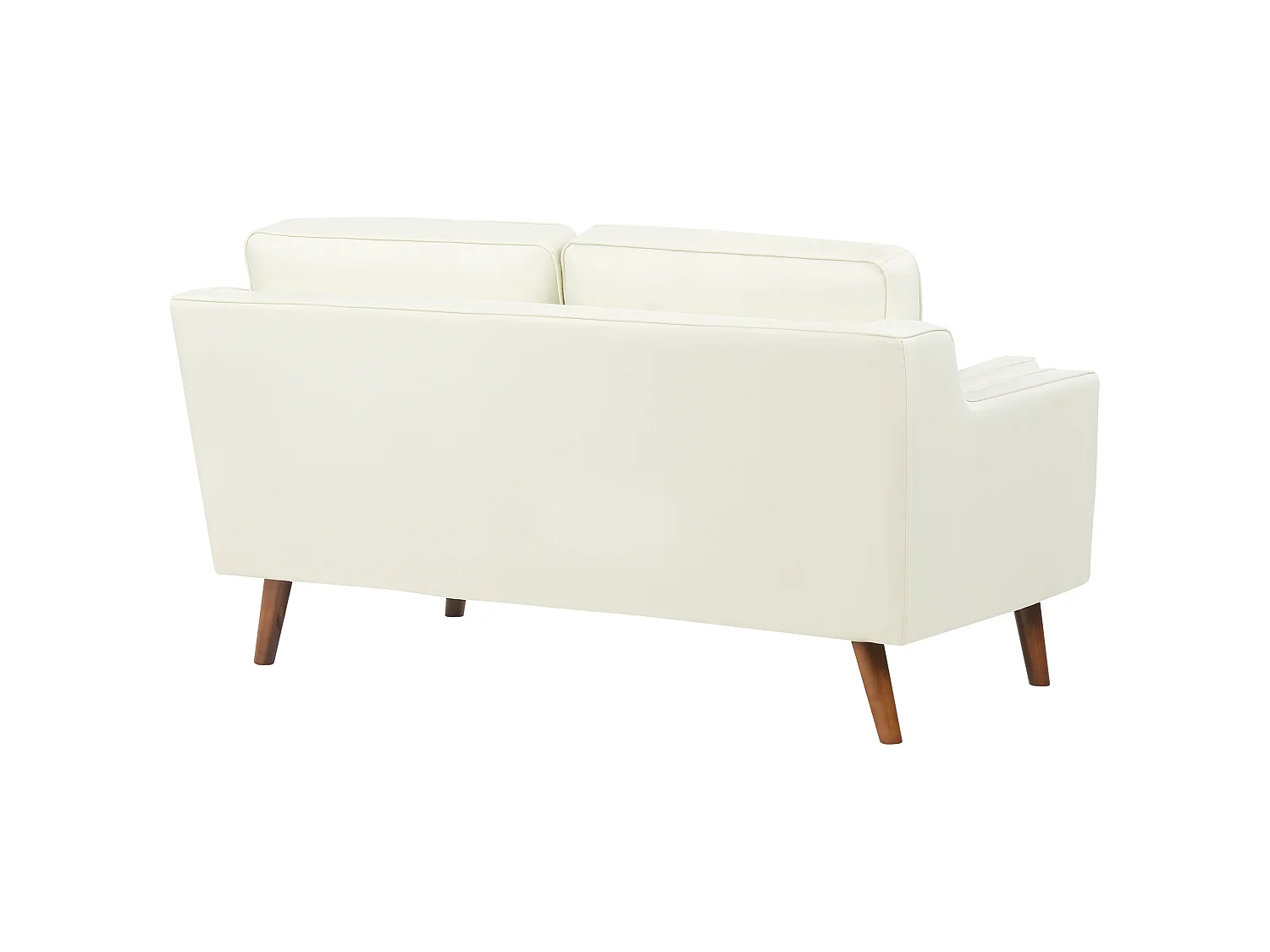 Sofa LOKKA Stoff Cremeweiss 2-Sitzer