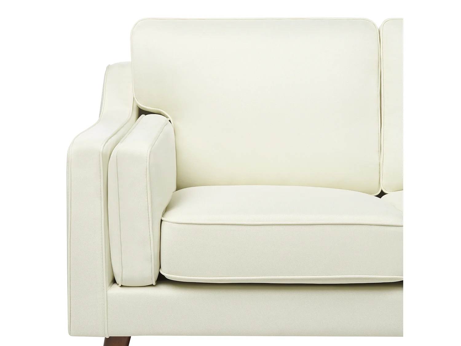 Sofa LOKKA Stoff Cremeweiss 2-Sitzer
