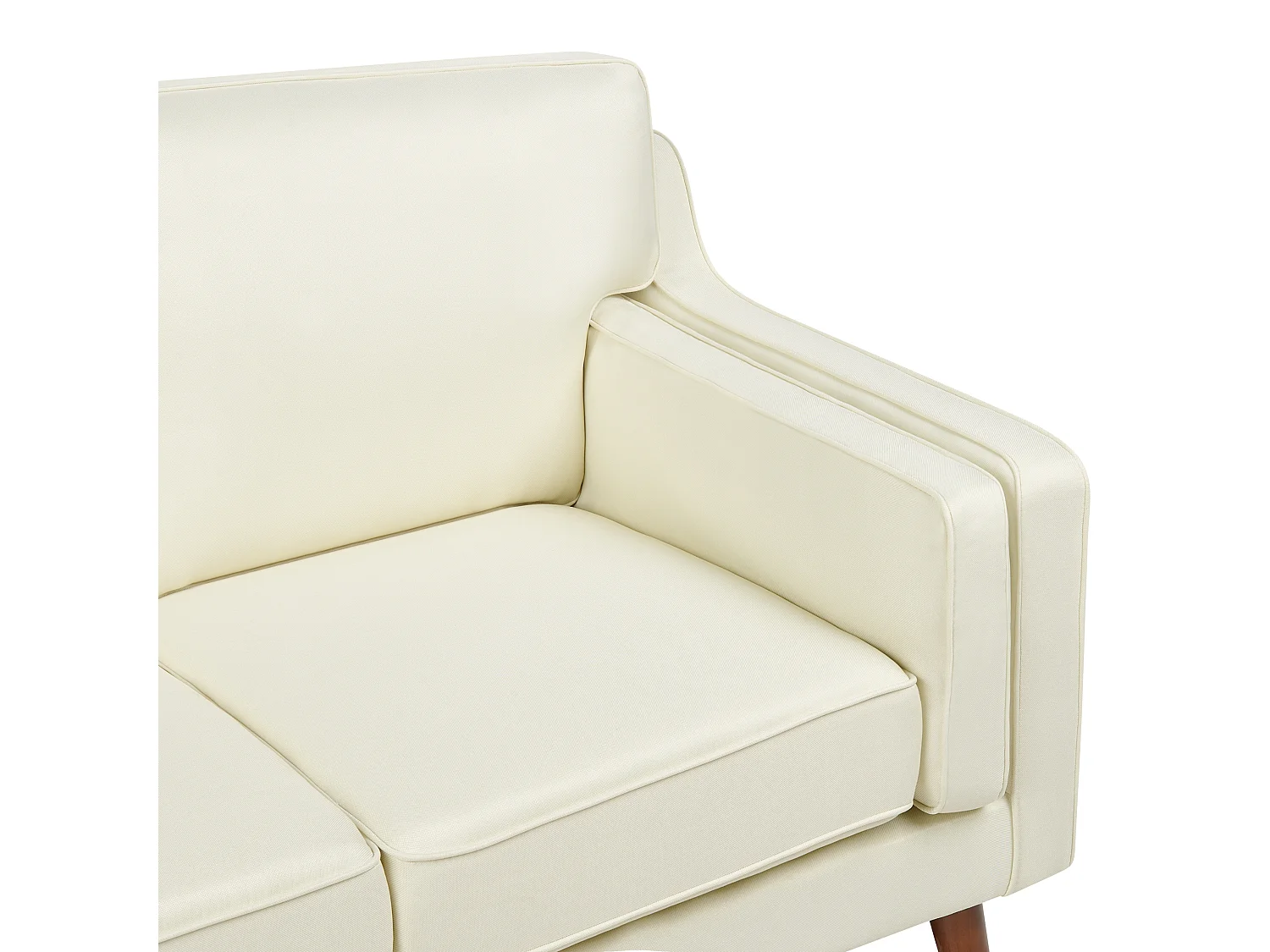 Sofa LOKKA Stoff Cremeweiss 2-Sitzer