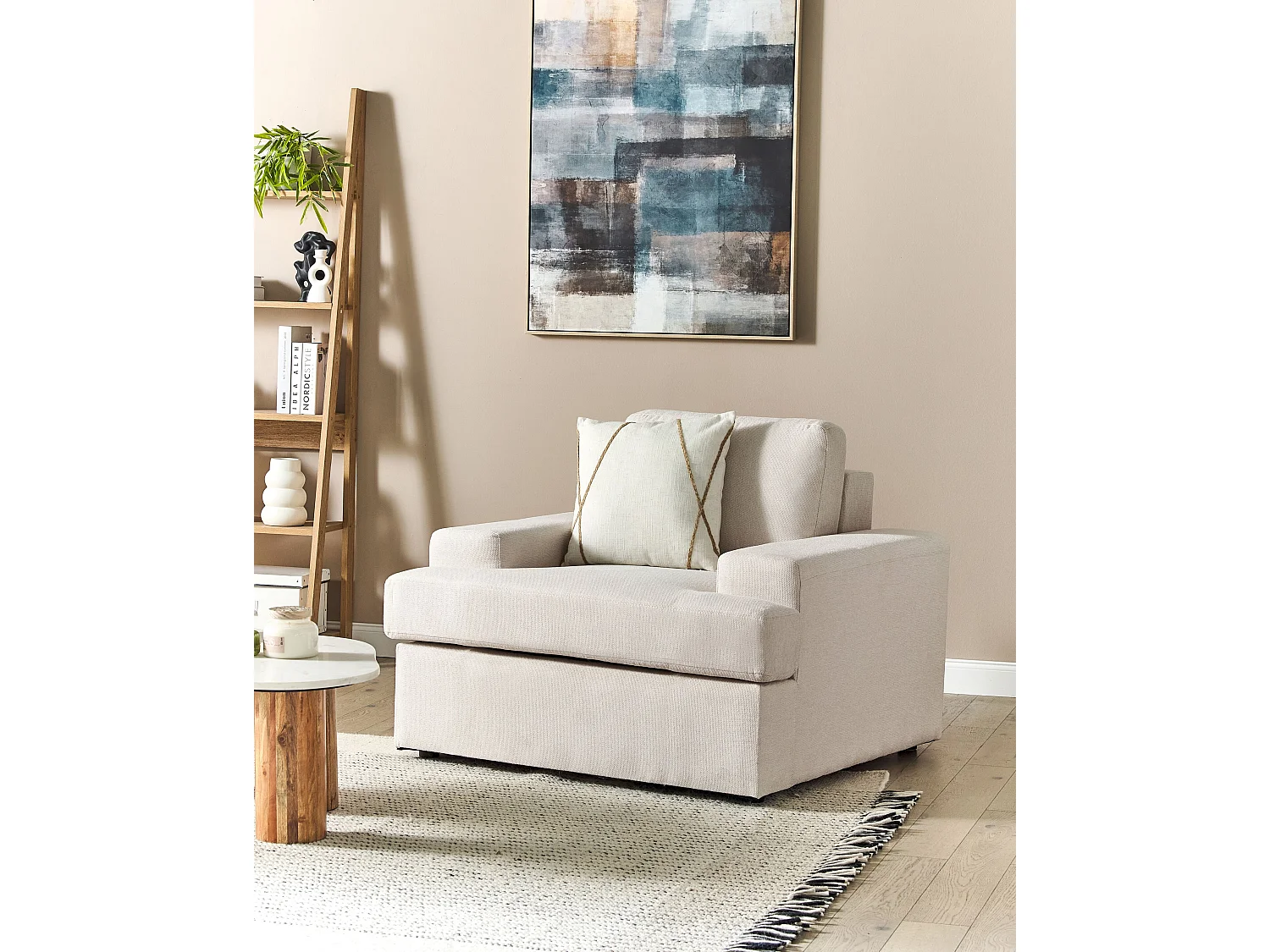 Poltrona ALLA Tessuto Beige chiaro