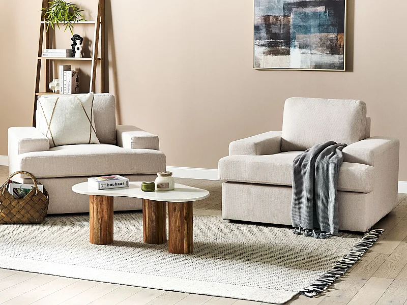 Fauteuil ALLA Stof Lichtbeige